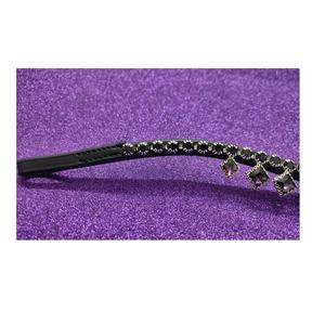 Frontale carrée en cuir noir de qualité supérieure avec logo personnalisé, confortable et portable, pour l'équitation - Product Image 5