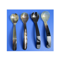 Vente en gros de couverts en corne de buffle personnalisés de haute qualité sel pour crème glacée sucre cuillère à dîner en corne de buffle indienne