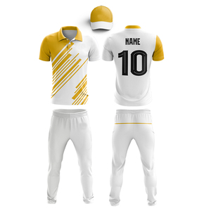 Uniforme de cricket para adultos personalizable conjunto para hombres 100% poliéster para entrenamiento deportivo de verano servicios ODM - Product Image 1