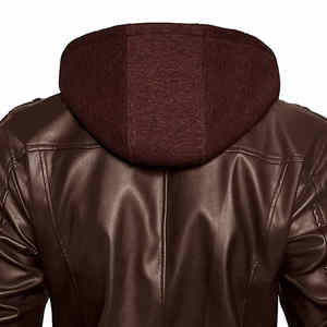 Chaquetas de cuero ajustadas para hombre superventas, ropa de invierno de manga larga con cuello levantado, chalecos de cuero de moda de nuevo diseño - Product Image 3