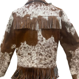 Fashion Wear Women Cow Skin Leather Winter Knitted Windproof Jacket Hot Selling - Product Image 2
