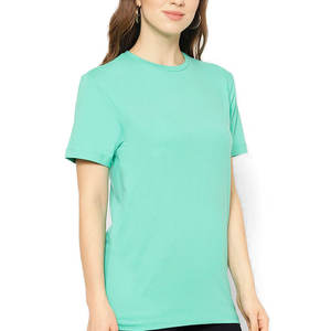 เสื้อยืดแขนสั้นผ้าฝ้าย 100% พิมพ์ลายตามสั่งสำหรับผู้หญิง ระบายอากาศ แห้งเร็ว เป็นมิตรกับสิ่งแวดล้อม ป้องกันรอยยับ คุณภาพสูง รับผลิตแบบ OEM - Product Image 2