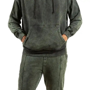 Survêtements de sport décontractés, survêtements délavés à l'acide, surdimensionnés, surdimensionnés, de créateurs, vêtements de rue pour hommes, nouveauté 2024 - Product Image 2