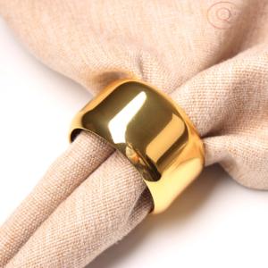 Anneaux de serviette décoratifs en aluminium pour la mise en scène de tables de mariage de luxe, écologiques, de haute qualité, pour restaurants, hôtels, repas à domicile - Product Image 1
