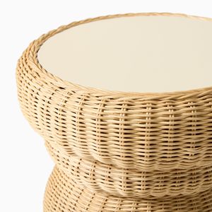 ¡MÁS VENDIDO! Mesita de Noche Tejida Joseph Altuzarra - Mesa Auxiliar Estilo Boho Chic, Muebles de Mimbre Artesanales, Decoración Elegante para Dormitorio - Product Image 5