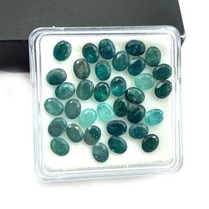 อัญมณีควอตซ์ทรงรี Grandidierite ธรรมชาติจากมาดากัสการ์แฮนด์เมดสําหรับทําเครื่องประดับ - Product Image 4