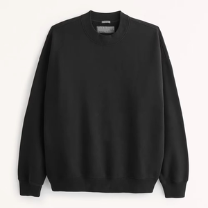 Sudaderas Personalizadas con Logotipo Bordado para Hombre, Casuales, Negras, Lisas, con Estampado Gráfico, Manga Larga, Cuello Redondo - Product Image 1