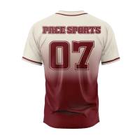 Maillots de baseball personnalisés pas chers, imprimés par sublimation, respirants, grandes tailles, avec logo d'équipe, entièrement boutonnés, 100 % polyester