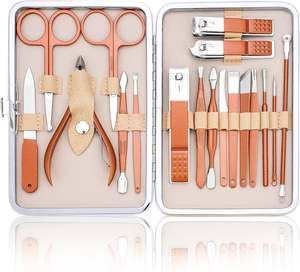 Personal Care Luxury Nail Clipper Kit 18 Piece Set Toe Finger Nail <b>File</b> Nail Clippers Kits Manicure Set - Product Image 5