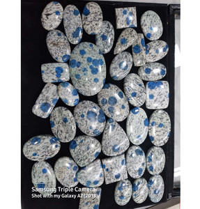 Cabochon Larimar Festival lisse de qualité rare pierre précieuse en vrac 22-12mm sans pierres précieuses pour la fabrication de bijoux d'été décor à la maison - Product Image 5