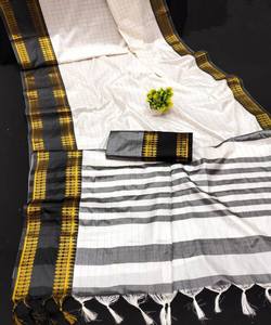 Saree exclusif pour une sensation de qualité supérieure et luxueuse Sari chinon le plus choisi avec bordure de travail en perles - Product Image 5