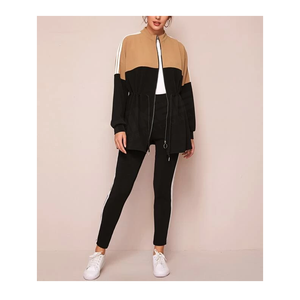 Conjunto Deportivo Casual de Invierno para Mujer, Sudadera Ligera y Transpirable con Capucha y Cintura Elástica, Mangas Largas - Product Image 3