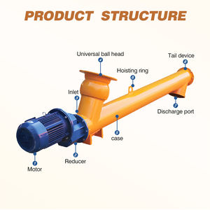 Convoyeur à vis flexible en acier inoxydable à vitesse réglable pour usine de fabrication 500L/heure Transport de viande et de céréales - Product Image 3