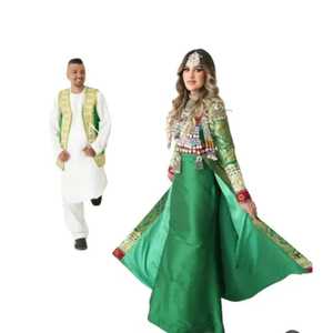 Offre Spéciale meilleur prix robes afghanes Kuchi style ethnique fait à la main robe afghane femmes avec hommes gilet culture afghane robe de mariée - Product Image 5