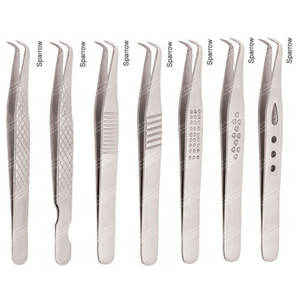 Pinzas de extensión de pestañas, gorriones, Color plateado, diferentes - Product Image 1