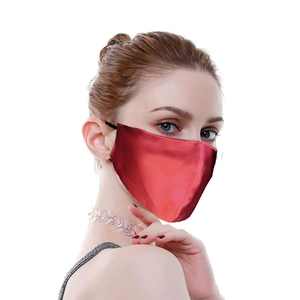 Masques faciaux confortables couleur unie personnalisé nouvelle mode imprimé doux 100% satin soie unisexe respirant visage bouche masquage - Product Image 6