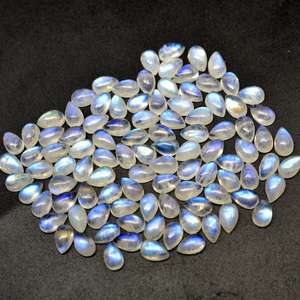 100% pierre de lune arc-en-ciel blanche naturelle polie et multi-clignotante pierres précieuses en vrac pour bijoux et cadeaux - Product Image 1