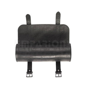 Multifunctional Genuine leather Strap-on <b>Rolling</b> <b>Tool</b> Bag Custom Made Black Leather Biker <b>Tool</b> Bag - Product Image 2