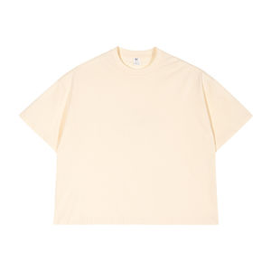 เสื้อยืดโอเวอร์ไซส์ผ้าคอตตอนเสื้อยืด100% เข้ารูปไหล่ตกสำหรับผู้ชาย - Product Image 6