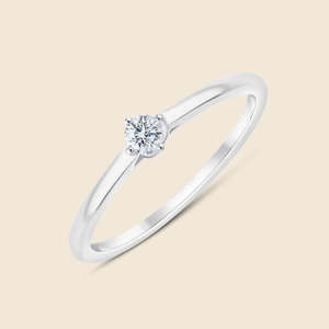 Bague fine et large avec diamant rond de laboratoire de 1,00 carat, couleur F-VS, en or massif 14K, idéale pour mariage, fiançailles ou soirée. - Product Image 3