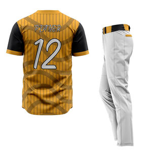 Uniformes de béisbol personalizados de primera calidad OEM, conjuntos de pantalones y camisetas, venta al por mayor, fabricante de ropa deportiva sublimada de alta calidad para adultos jóvenes - Product Image 2