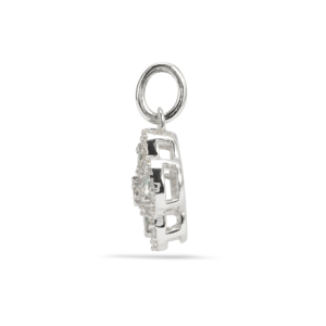 Colgante de Plata de Ley Hecho a Mano con Múltiples Piedras Preciosas de 0.70 Quilates, Acabado en Oro Rosa, Joyería de Estilo Religioso de la India - Product Image 2