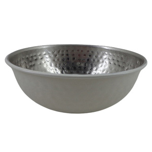 Modern Design Metal Round Serving Bowl <b>Set</b> of 2 Nickel <b>Grey</b> Color Soup Bowl for Dinnerware Bowl Handmade in Bulk - Product Image 1