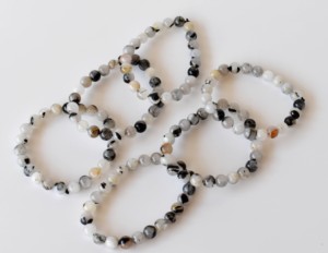 Natural Black Rutile 8mm Round <b>Beaded</b> <b>Bracelet</b> Superb Quality Healing Crystals For Fashion Jewelry Mediation at Best Price - Product Image 2