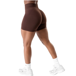 Shorts Deportivos de Cintura Alta sin Costuras para Mujer, Shorts Moldeadores, Elásticos, para Gimnasio, Entrenamiento, Yoga - Product Image 4