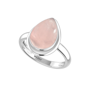 แหวนเงินแท้ปรับขนาดได้925เซ็ตพลอยอัญมณีกุหลาบควอทซ์สำหรับงานแต่งงานแบบคลาสสิกทันสมัยใช้ได้ทั้งชายและหญิง - Product Image 4