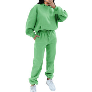 Ensemble deux pièces sweats à capuche et pantalons de survêtement ensemble de jogging Ensembles pour femmes vêtements de sport lâche hiver pleine longueur ensembles pour femmes - Product Image 6