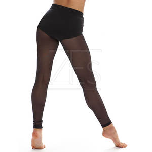 Vêtements de fitness fabriqués en usine, leggings en maille pour femmes, leggings de yoga en maille à la taille élastique personnalisés - Product Image 4
