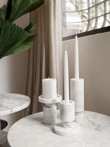 Handcrafted <b>Marble</b> <b>Candle</b> Holder for Living Room and Christmas Decoration Eco-Friendly Natural Stone Beauty with Timeless Charm - Product Image 3