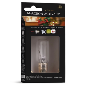 Base de Lámpara de Vidrio de 20 mm, 24.0 Voltios, 0.7 Vatios, W2x4.6d, Paquete de 10 para Luces de Navidad VPE 10 - Product Image 2