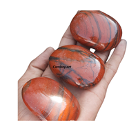 Vente en gros de pierres précieuses en agate naturelle de qualité supérieure Cambyart, jaspe rouge, pierres ovales pour la paume de la main, décoration de la maison, énergie de guérison