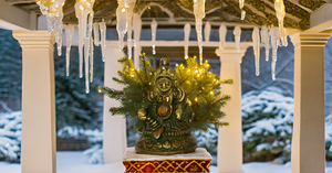 รูปปั้นทองเหลืองทำด้วยมือ/kuber maharaj สำหรับความสำเร็จและความมั่งคั่งของตกแต่งบ้านและสำนักงานหัตถกรรมโลหะ - Product Image 5