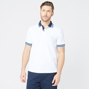 2021 nueva llegada hombres de negocios Casual para Polo camisa de alta moda patrón sólido manga corta tejido de punto para el trabajo - Product Image 1