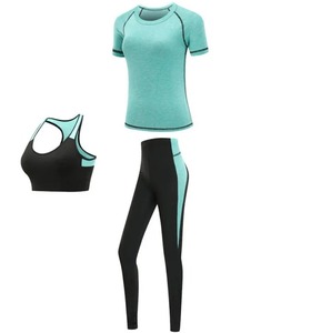 Conjunto de ropa deportiva de Yoga de secado rápido para mujer, lana frontal sólida/poliéster, antiarrugas, transpirable, Fitness, gimnasio, entrenamiento, abrigo de 4 piezas, sujetador - Product Image 2