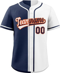 Camiseta de Béisbol Personalizada 100% Poliéster, Uniforme Transpirable con Logotipo Impreso, Cuello en V, Nombre del Equipo Personalizado, Servicio OEM - Product Image 1
