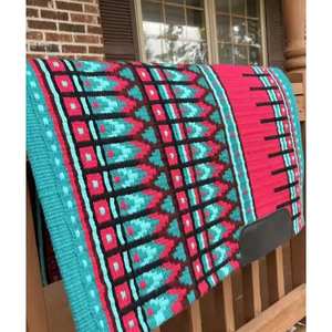 Manta de sillín de caballo de lana transpirable Forro de polialgodón Máxima comodidad para jinetes occidentales Long Trail Show Rides Saddle Pads - Product Image 1