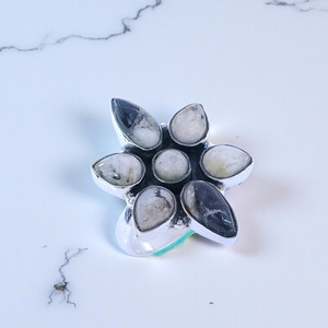 แหวนเงิน925พลอยแจสเปอร์ควายแหวนขัดสูงแหวนเงินสเตอริง925 - Product Image 2