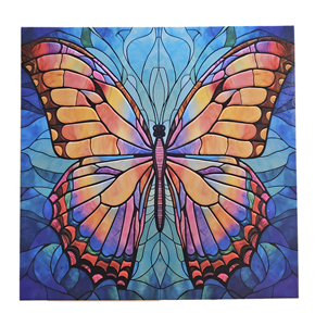 Panneau d'art mural papillon coloré personnalisé décoratif teinté UV impression pour la décoration intérieure - Product Image 1