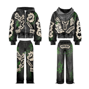 Chándal Casual de Invierno 2026 para Hombre, 100% Algodón, Tejido de Alta Densidad, Logotipo Personalizado, Cintura Elástica Delantera, Diseño de Impresión Completa Personalizable - Product Image 1