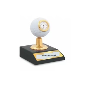 Direct Factory Supply Elegant Metal Golf Ball Desktop Clock with Quartz Movement Perfect for <b>Desk</b> Accessory Available at Sale - Product Image 1
