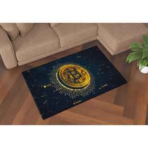 Alfombra Crypto Money - Alfombra Impresa con Diseño Moderno Antideslizante, Alfombra Delgada No Tejida - Product Image 2
