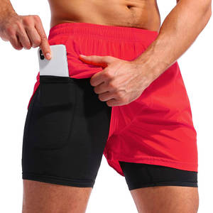 Venta caliente Gimnasio Fitness Wear Hombres Pantalones cortos para correr Material duradero Color sólido Hombres Pantalones cortos para correr - Product Image 3