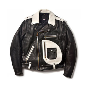 Chaqueta de Cuero Genuino para Hombre, Chaqueta de Cuero de Cordero Clásica y Moderna, Chaqueta de Motociclista Impermeable Hecha en Pakistán - Product Image 1