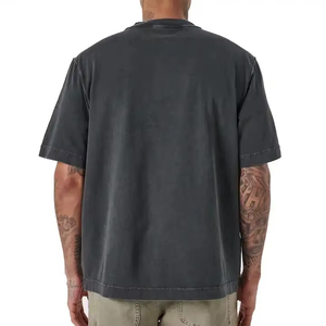 T-shirt en coton vierge pour hommes, basique, uni, tissu doux et respirant, fournisseur de logos personnalisés en gros - Product Image 4