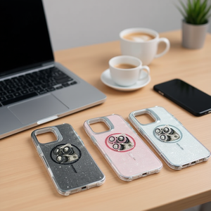 Funda con Brillantina y Protección Total IP11 para Teléfonos Móviles con Soporte Integrado, Material TPU+PC, Protector de Cámara - Product Image 2