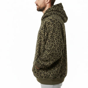 Sweat à capuche surdimensionné pour homme, imprimé léopard, tendance streetwear, produit tendance, sweat à capuche surdimensionné pour l'extérieur - Product Image 5